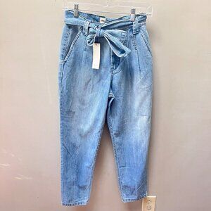 La Vie Rebecca Taylor Women's‎ Tie Waist Jean 26 Light Wash Denim